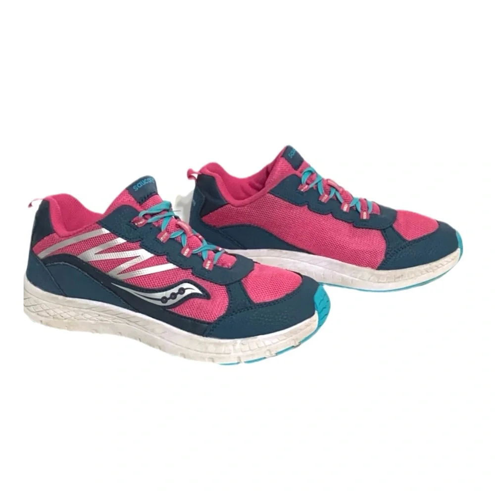 Saucony Dash Navy Pink Youth Shoes Sneakers Size 6 Blue Silver